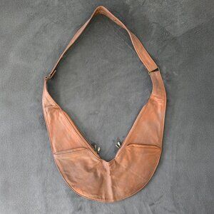 Distressed Copper Leather Original Classic Size Sash Bag